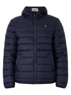 Farah Delano Wadded Jacket - True Navy -Standout Fashion Shop 47944g