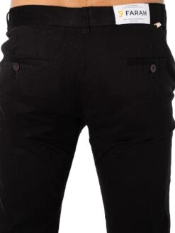 Farah Endmore Chino Twill Skinny Chinos - Black -Standout Fashion Shop 47946d