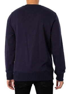 GANT Shield Crew Neck Sweatshirt - Evening Blue 8 GANT Shield Crew Neck Sweatshirt - Evening Blue -Standout Fashion Shop 47963c