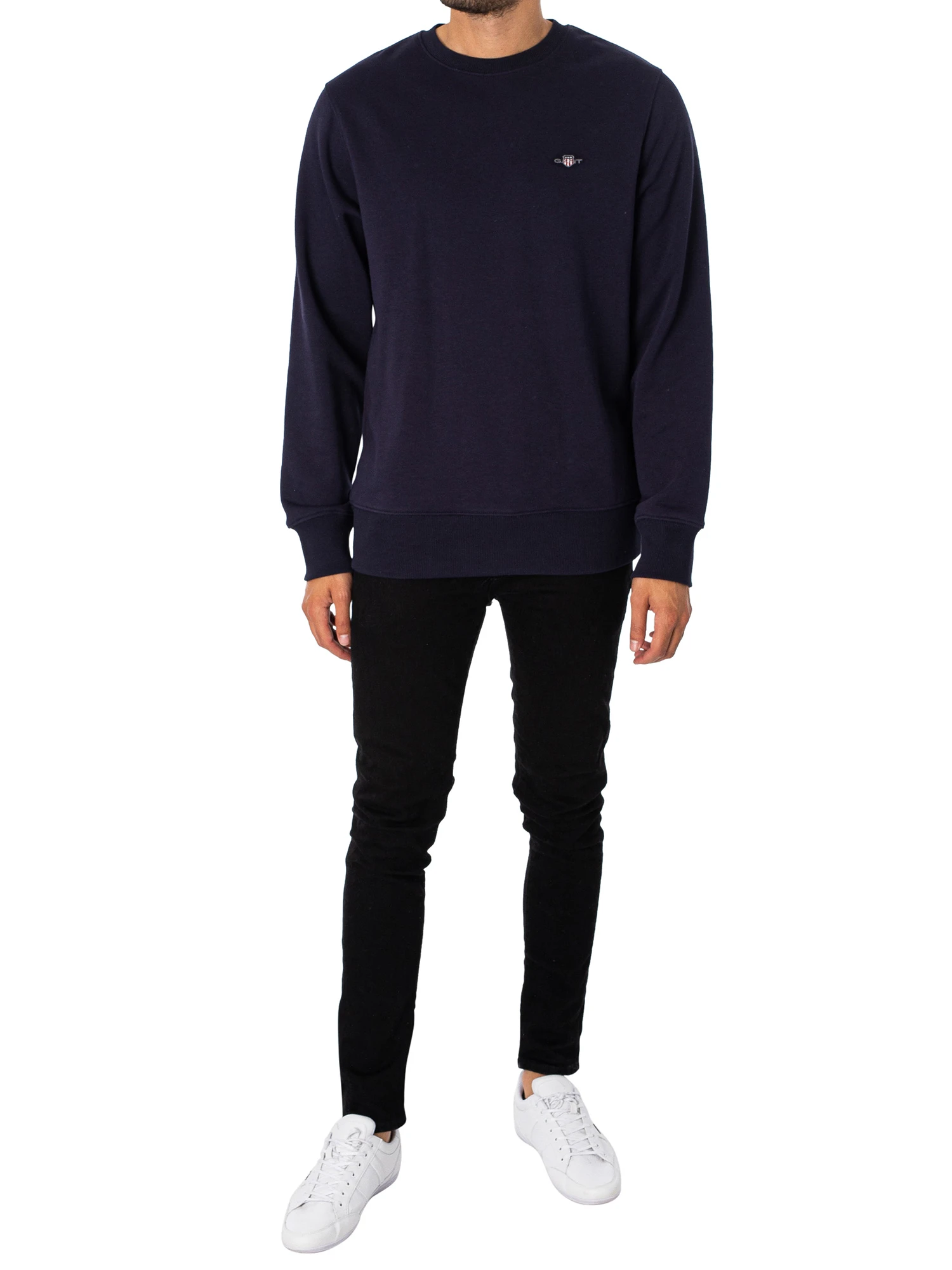 GANT Shield Crew Neck Sweatshirt - Evening Blue 5 GANT Shield Crew Neck Sweatshirt - Evening Blue - Image 5