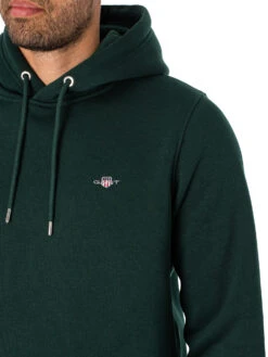 GANT Shield Hoodie - Tartan Green -Standout Fashion Shop 47965d
