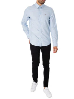 GANT Slim Fit Oxford Shirt - Light Blue -Standout Fashion Shop 47966e