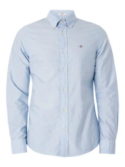 GANT Slim Fit Oxford Shirt - Light Blue -Standout Fashion Shop 47966f