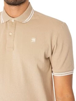 G-Star RAW Dunda Slim Stripe Polo Shirt - Westpoint Khaki -Standout Fashion Shop 47970d