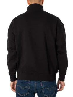 G-Star RAW Skipper Loose Fit 1/4 Zip Sweatshirt - Dark Black -Standout Fashion Shop 47971c