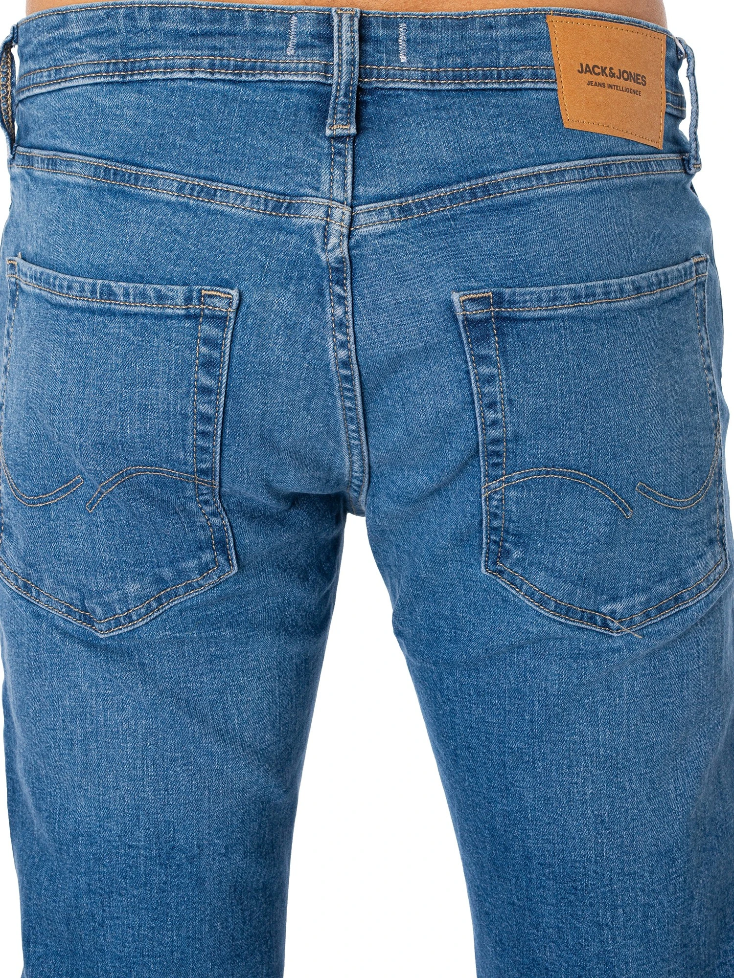 Jack & Jones Mike Original 385 Tapered Jeans - Blue Denim 4 Jack & Jones Mike Original 385 Tapered Jeans - Blue Denim - Image 4