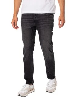 Jack & Jones Mike Original 389 Tapered Jeans - Black Denim