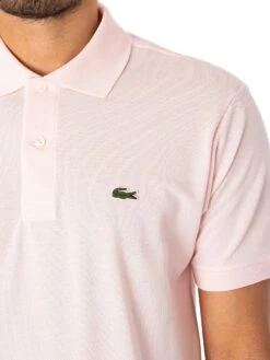 Lacoste Classic Fit Polo Shirt - Light Pink -Standout Fashion Shop 47987d