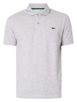 Lacoste Embroidered Logo Polo Shirt - Grey Heather -Standout Fashion Shop 47989e