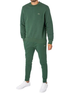 Lacoste Embroidered Logo Sweatshirt - Dark Green 10 Lacoste Embroidered Logo Sweatshirt - Dark Green -Standout Fashion Shop 47990e 1