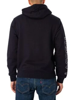 Lacoste Panelled Zip Hoodie - Blue Marine/Dark Green -Standout Fashion Shop 47999c