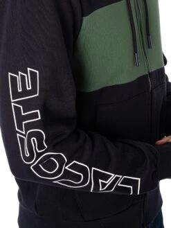 Lacoste Panelled Zip Hoodie - Blue Marine/Dark Green -Standout Fashion Shop 47999e