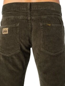 Lois Jeans 199 New Dallas Jumbo Cord Jeans - Green Olive -Standout Fashion Shop 48003d