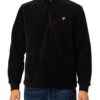 Lyle & Scott Fleece Quarter Zip - Jet Black