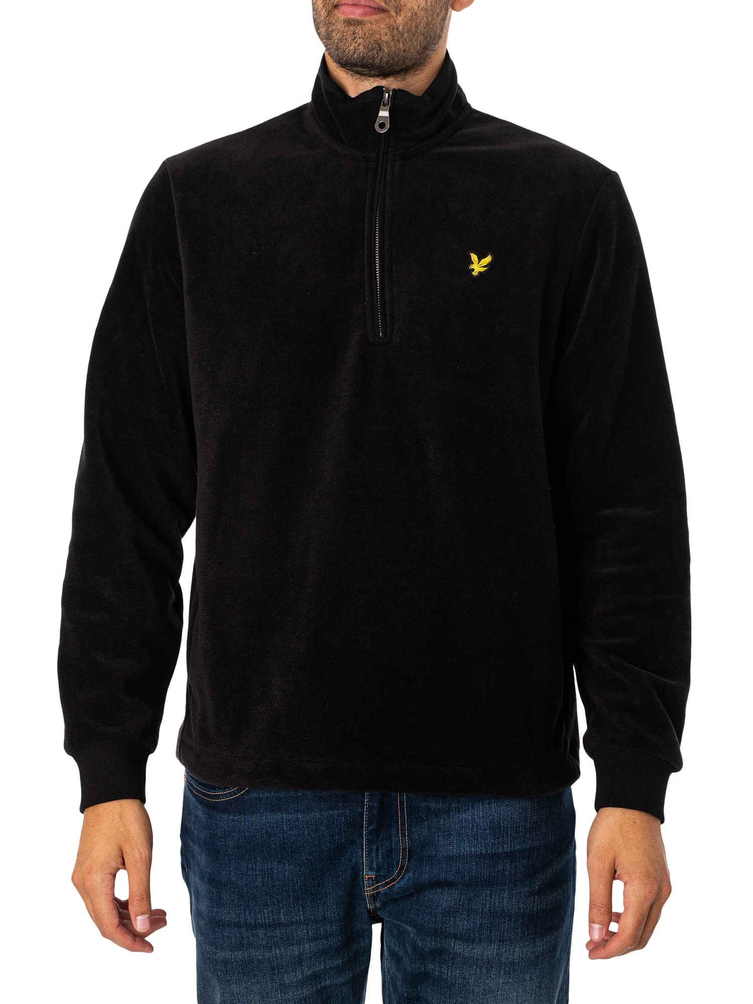 Lyle & Scott Fleece Quarter Zip - Jet Black 1 Lyle & Scott Fleece Quarter Zip - Jet Black