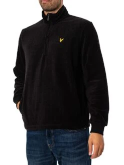 Lyle & Scott Fleece Quarter Zip - Jet Black 6 Lyle & Scott Fleece Quarter Zip - Jet Black -Standout Fashion Shop 48016b