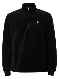 Lyle & Scott Fleece Quarter Zip - Jet Black 9 Lyle & Scott Fleece Quarter Zip - Jet Black -Standout Fashion Shop 48016e
