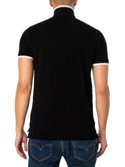 MA.STRUM Block Tipped Polo Shirt - Jet Black -Standout Fashion Shop 48029c