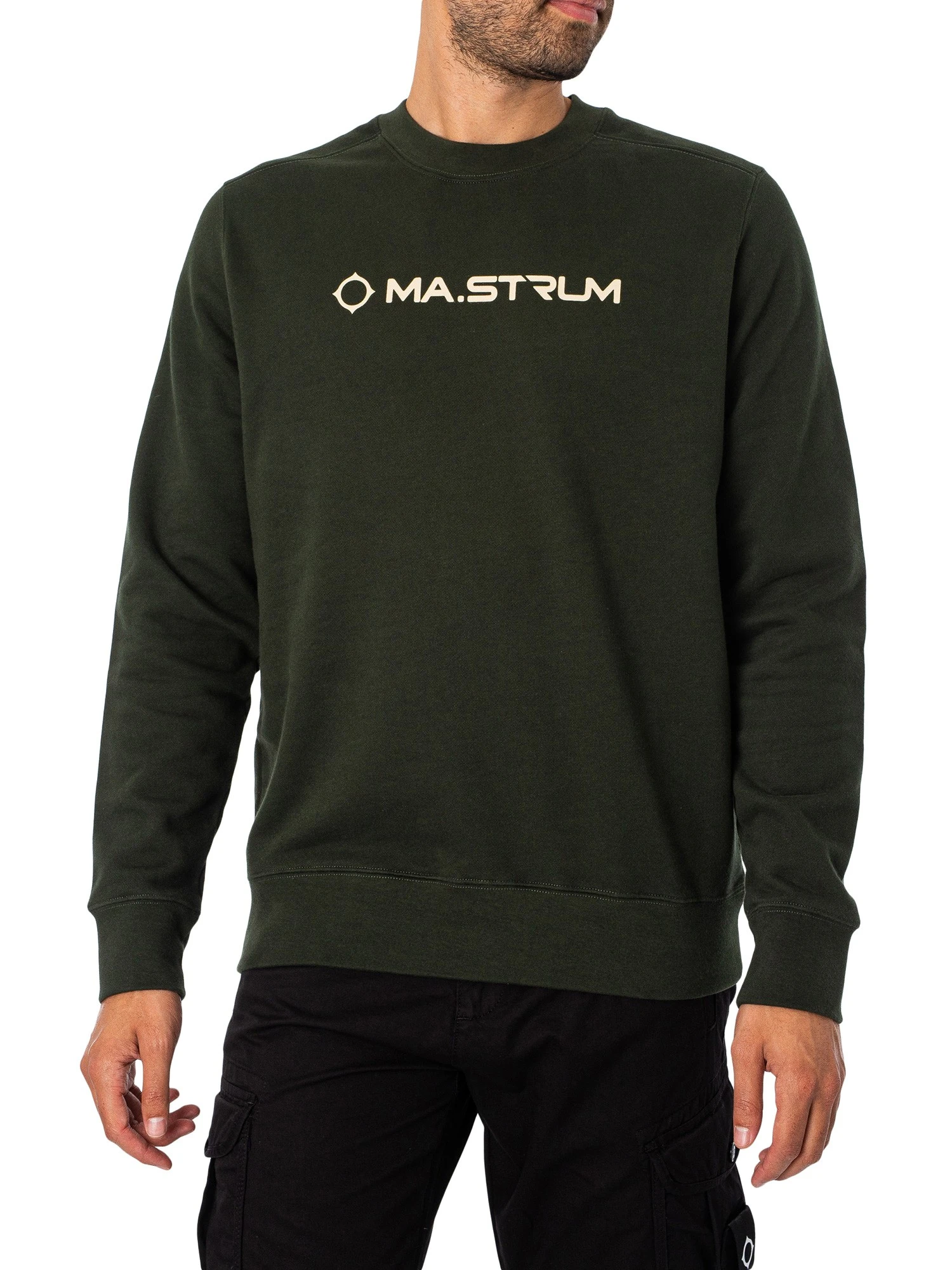 MA.STRUM Printed Chest Logo Sweatshirt - Oil Slick 1 MA.STRUM Printed Chest Logo Sweatshirt - Oil Slick