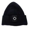 MA.STRUM Rib Beanie Hat - Dark Navy