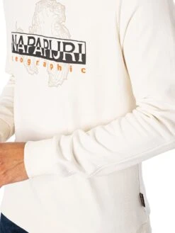 Napapijri Iceberg Sweatshirt - White Whisper -Standout Fashion Shop 48048d