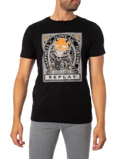 Replay Graphic T-Shirt - Black