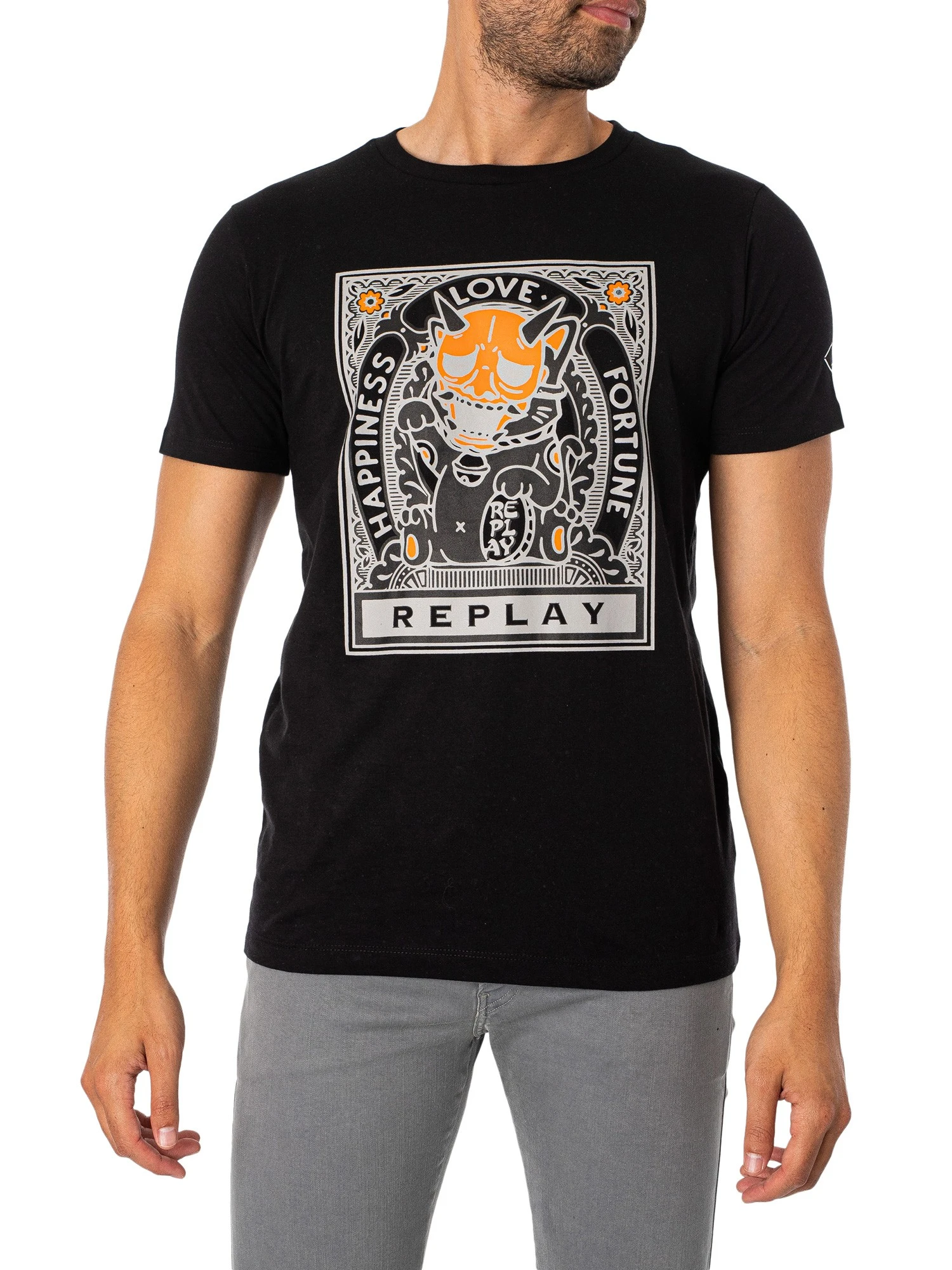 Replay Graphic T-Shirt - Black 1 Replay Graphic T-Shirt - Black