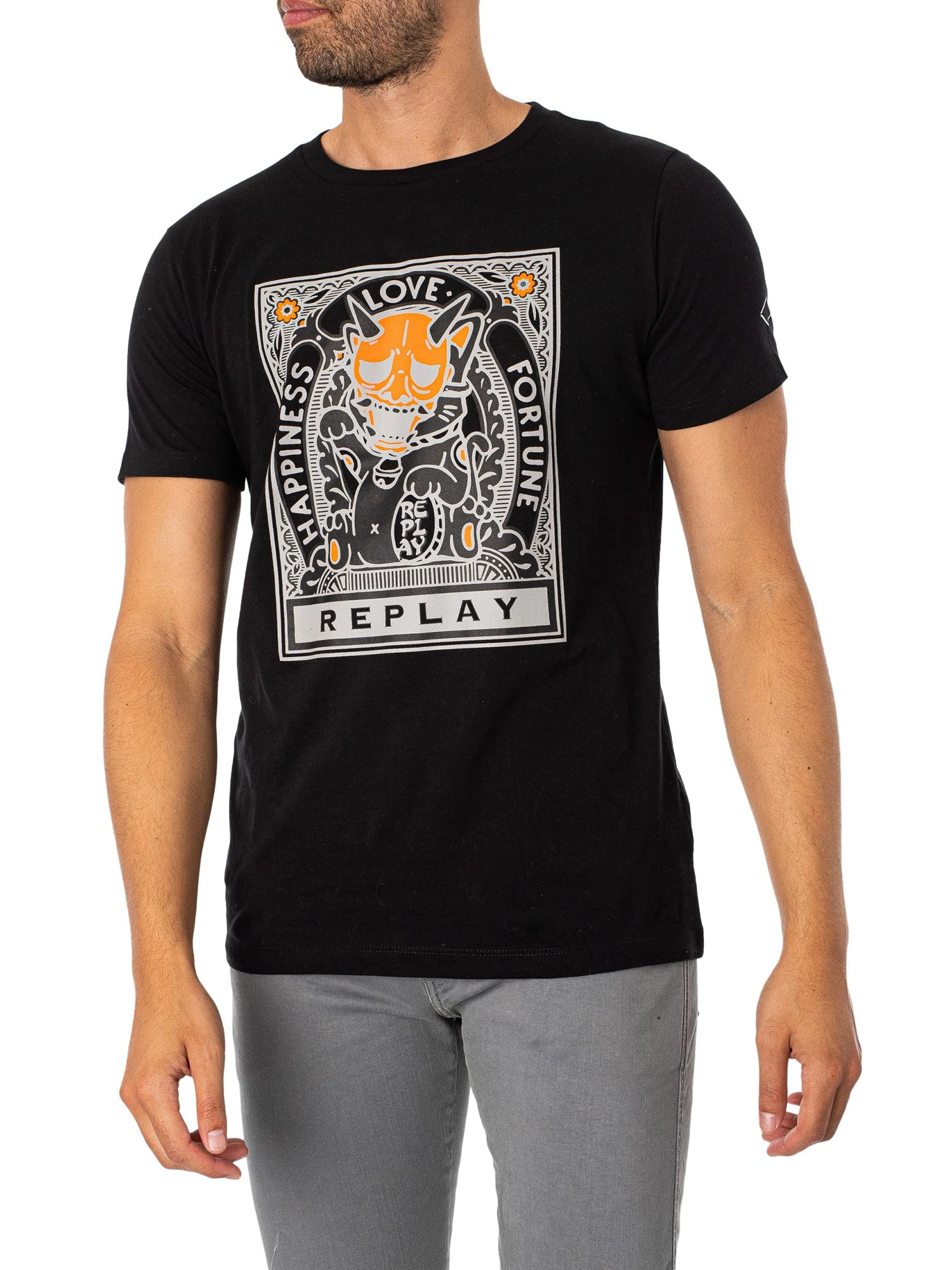 Replay Graphic T-Shirt - Black 2 Replay Graphic T-Shirt - Black - Image 2