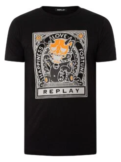 Replay Graphic T-Shirt - Black 9 Replay Graphic T-Shirt - Black -Standout Fashion Shop 48055e