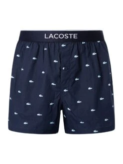 Lacoste 3 Pack Woven Boxers - Pattern/Navy/Striped -Standout Fashion Shop 48080b