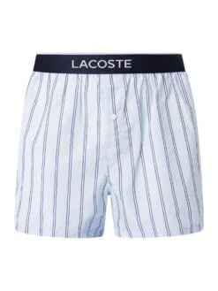 Lacoste 3 Pack Woven Boxers - Pattern/Navy/Striped -Standout Fashion Shop 48080g