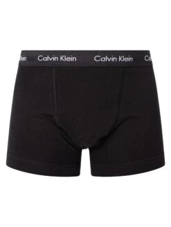 Calvin Klein 3 Pack Trunks - Blue/Black/Atlantic Deep -Standout Fashion Shop 48140g
