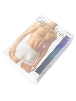 Calvin Klein 3 Pack Trunks - Blue/Black/Atlantic Deep -Standout Fashion Shop 48140i