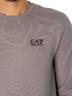 EA7 Logo Sweatshirt - Grey Flannel 8 EA7 Logo Sweatshirt - Grey Flannel -Standout Fashion Shop 48144d 1