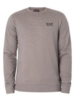 EA7 Logo Sweatshirt - Grey Flannel 9 EA7 Logo Sweatshirt - Grey Flannel -Standout Fashion Shop 48144e 1