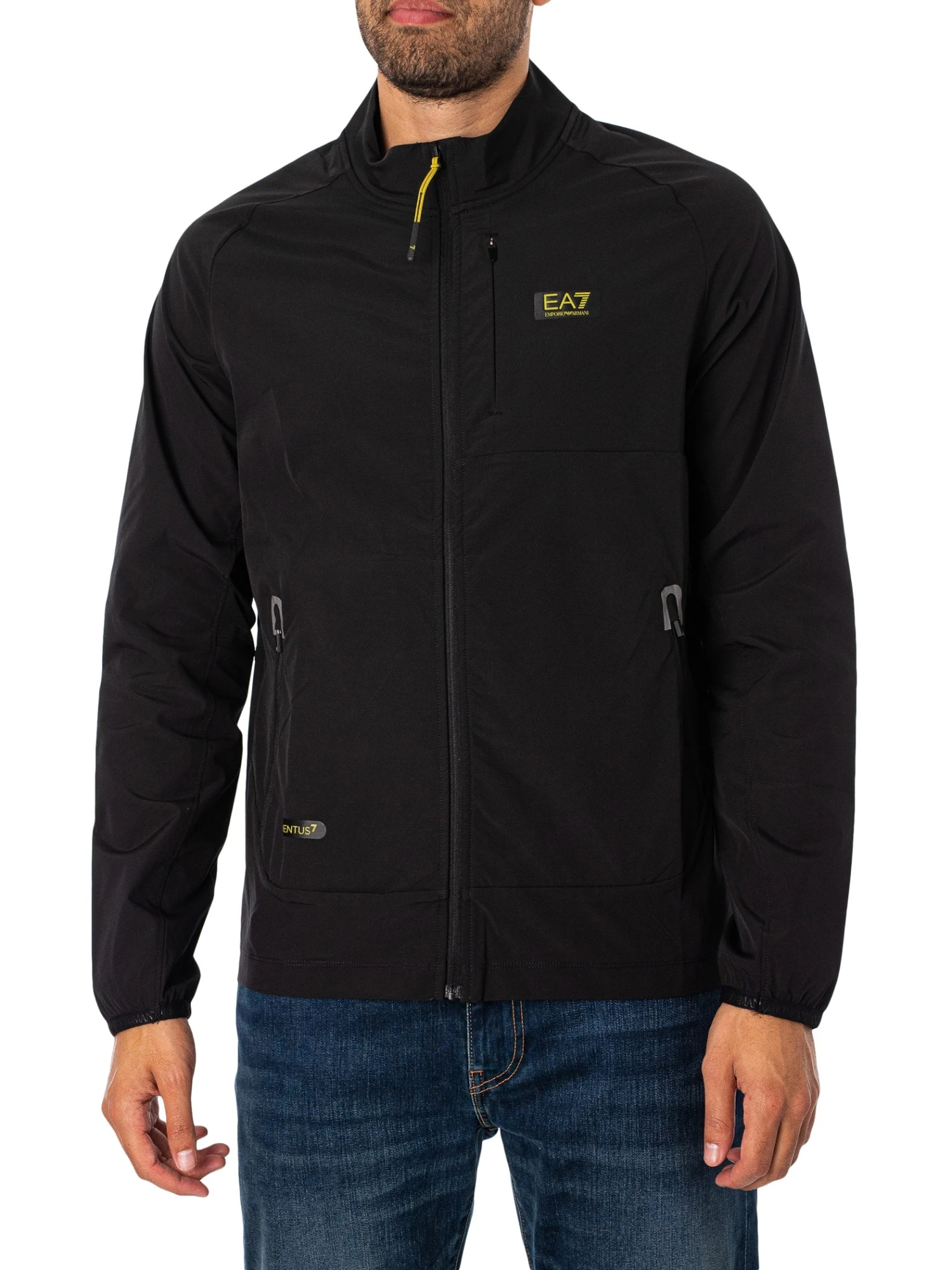 EA7 Ventus 7 Lightweight Jacket - Black/Gold 2 EA7 Ventus 7 Lightweight Jacket - Black/Gold - Image 2