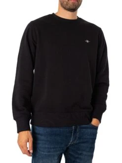 GANT Regular Shield Sweatshirt - Black