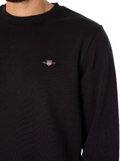 GANT Regular Shield Sweatshirt - Black -Standout Fashion Shop 48154d