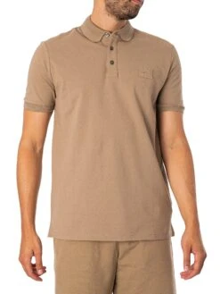 HUGO Dereso Polo Shirt - Open Brown