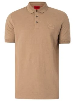 HUGO Dereso Polo Shirt - Open Brown -Standout Fashion Shop 48168f