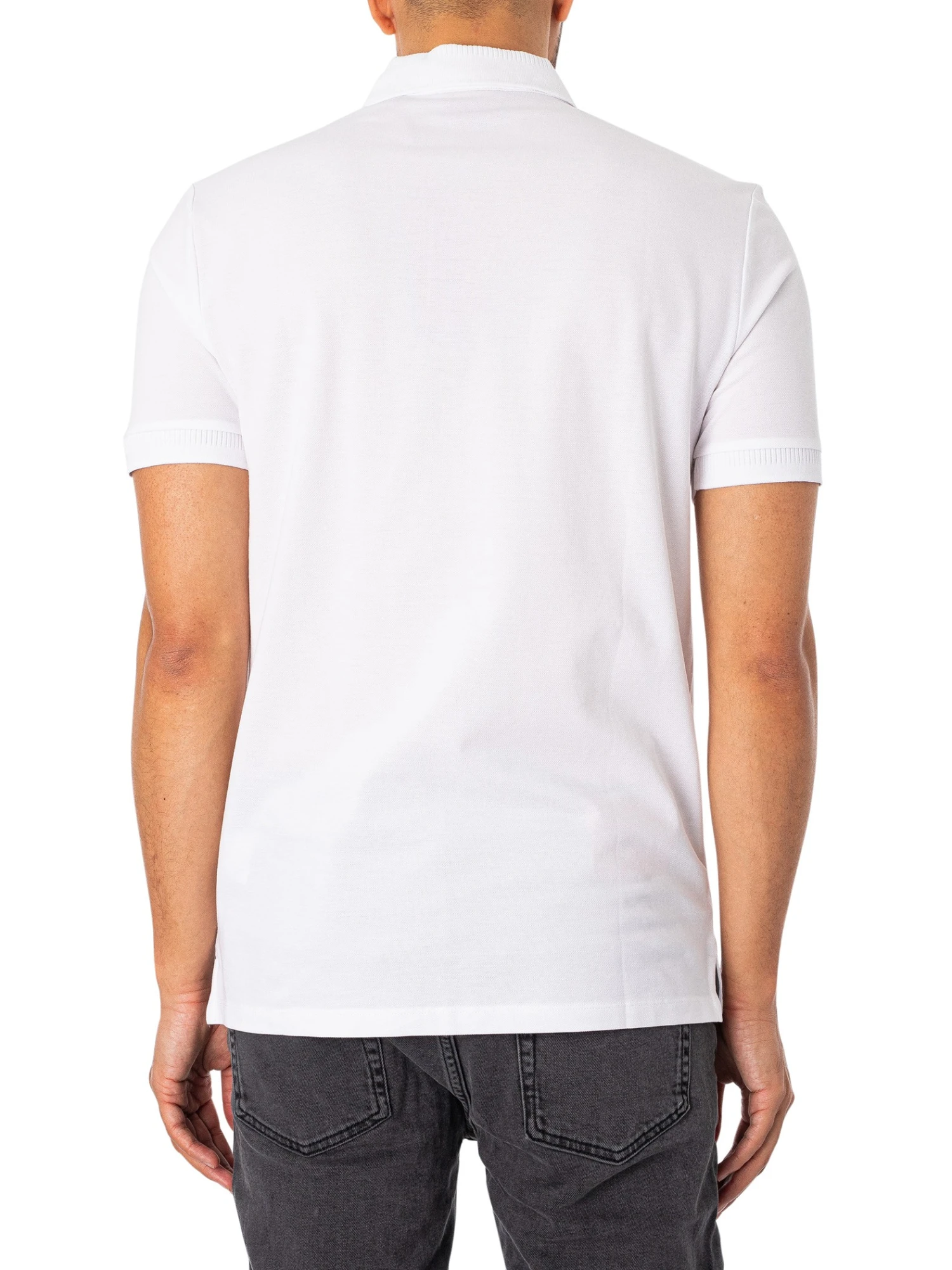 HUGO Dereso232 Slim Polo Shirt - White 3 HUGO Dereso232 Slim Polo Shirt - White - Image 3