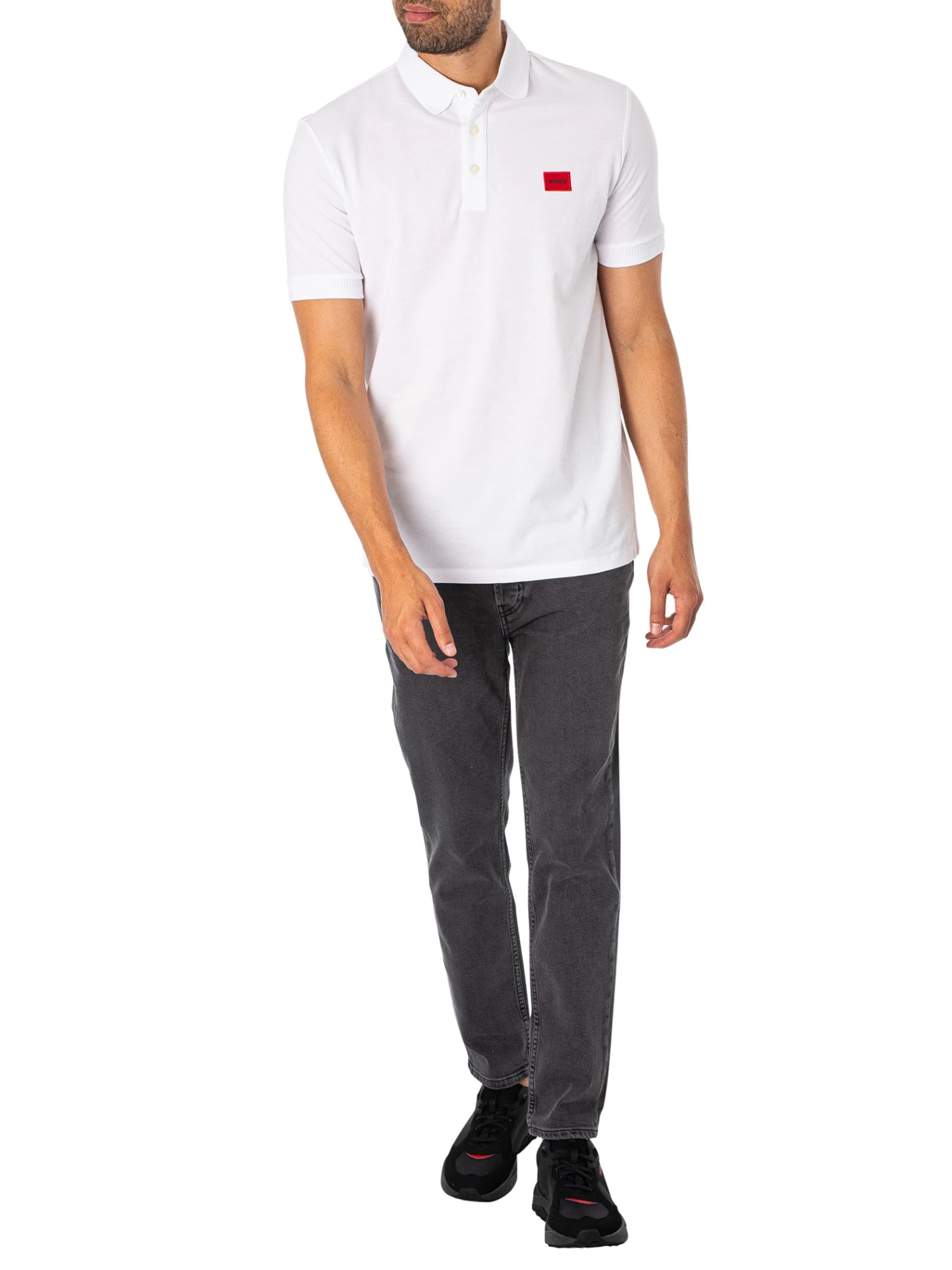 HUGO Dereso232 Slim Polo Shirt - White 5 HUGO Dereso232 Slim Polo Shirt - White - Image 5