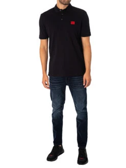 HUGO Dereso232 Slim Polo Shirt - Black -Standout Fashion Shop 48171e