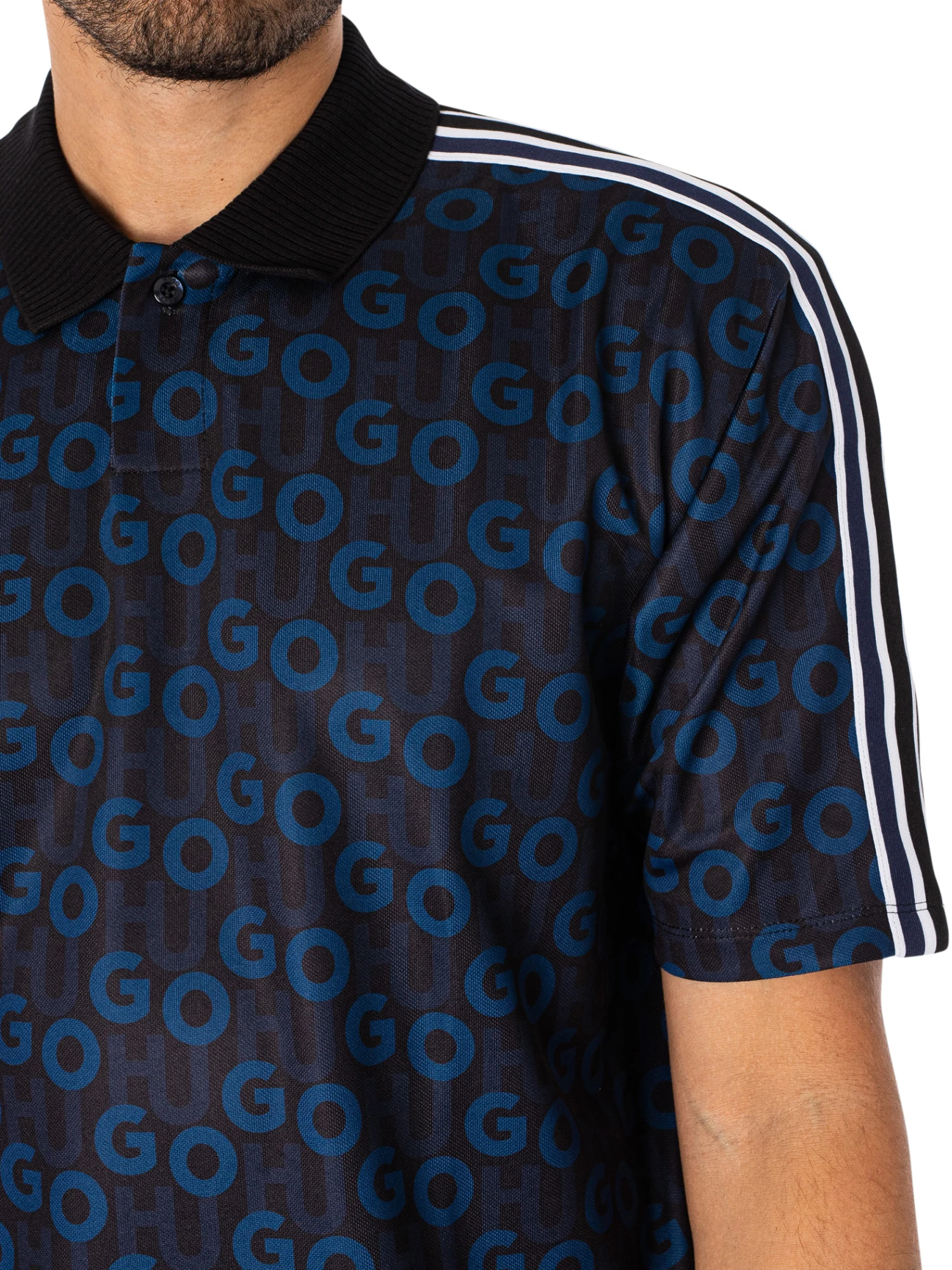 HUGO Dunlun Polo Shirt - Dark Blue 4 HUGO Dunlun Polo Shirt - Dark Blue - Image 4