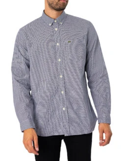 Lacoste Chest Pocket Check Shirt - Blue