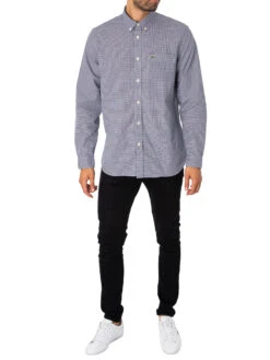 Lacoste Chest Pocket Check Shirt - Blue -Standout Fashion Shop 48182e