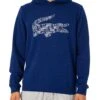 Lacoste Lounge Logo Pullover Hoodie - Blue Marine
