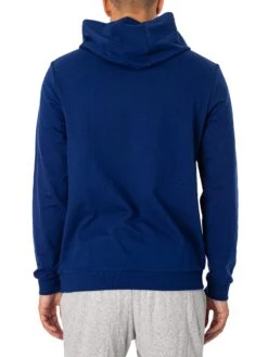 Lacoste Lounge Logo Pullover Hoodie - Blue Marine -Standout Fashion Shop 48191c