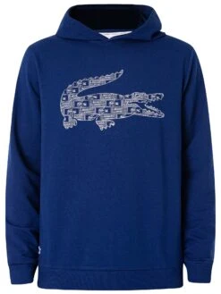 Lacoste Lounge Logo Pullover Hoodie - Blue Marine -Standout Fashion Shop 48191e
