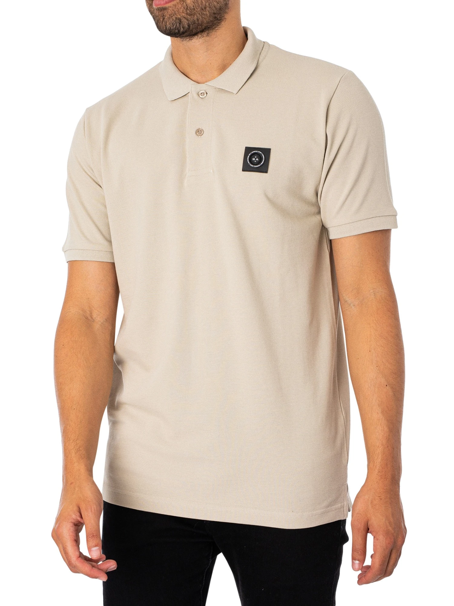 Marshall Artist Siren Polo Shirt - Stone 2 Marshall Artist Siren Polo Shirt - Stone - Image 2